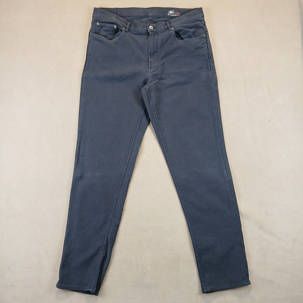 Faherty Stretch Terry 35 Mens Pants 5 Pants **Actual 34x31 ** Blue